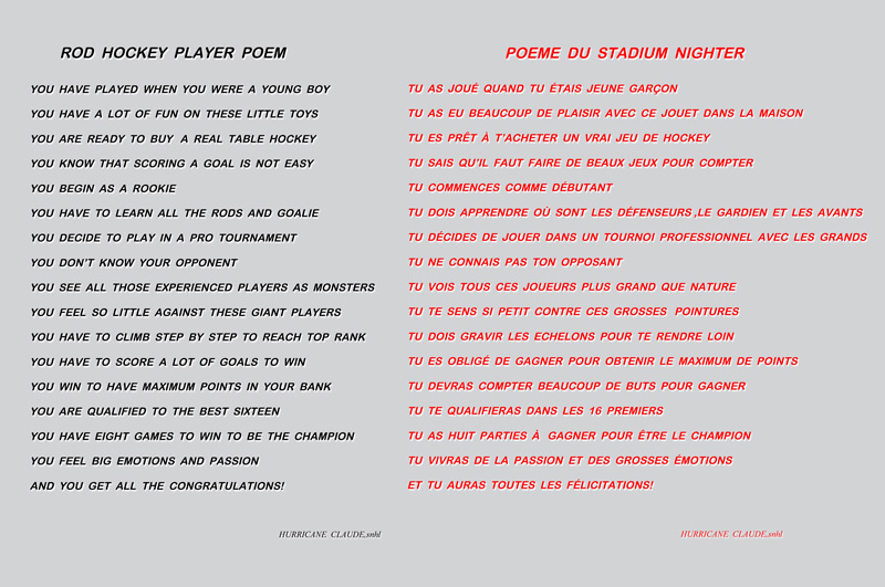 Tablehockey Poems by Claude Lavoie